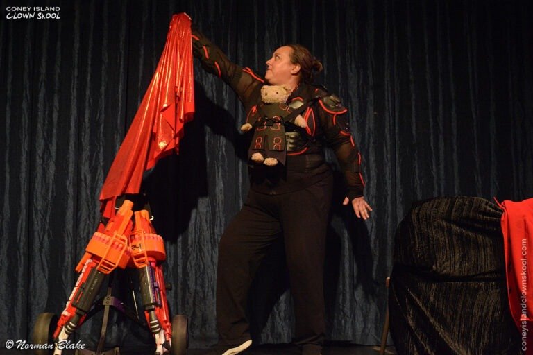 magic act from the 2024 Coney Island Clown Skool student showcase